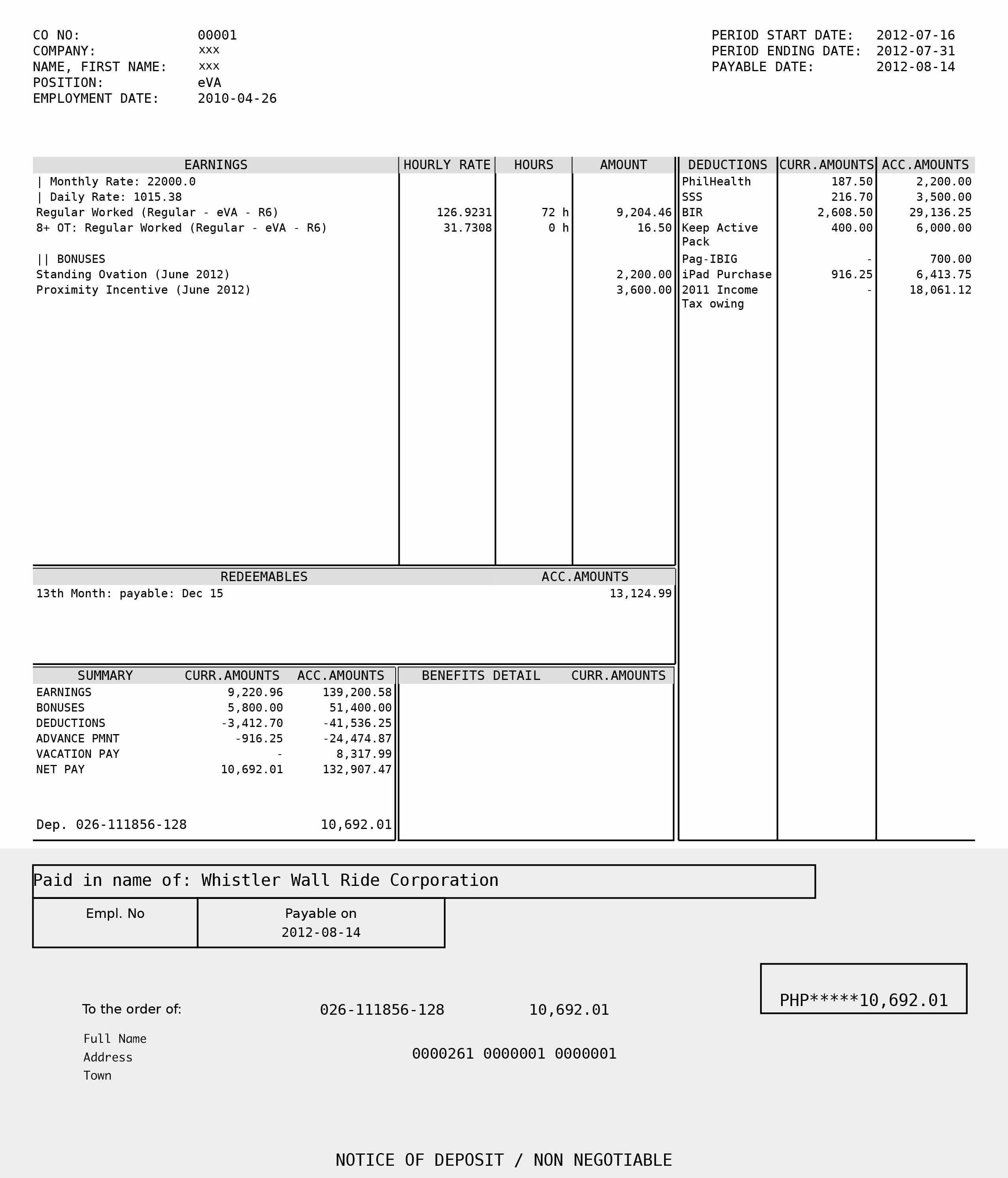 Generate employee pay stubs in seconds for your employees Intended For Pay Stub Template Word Document